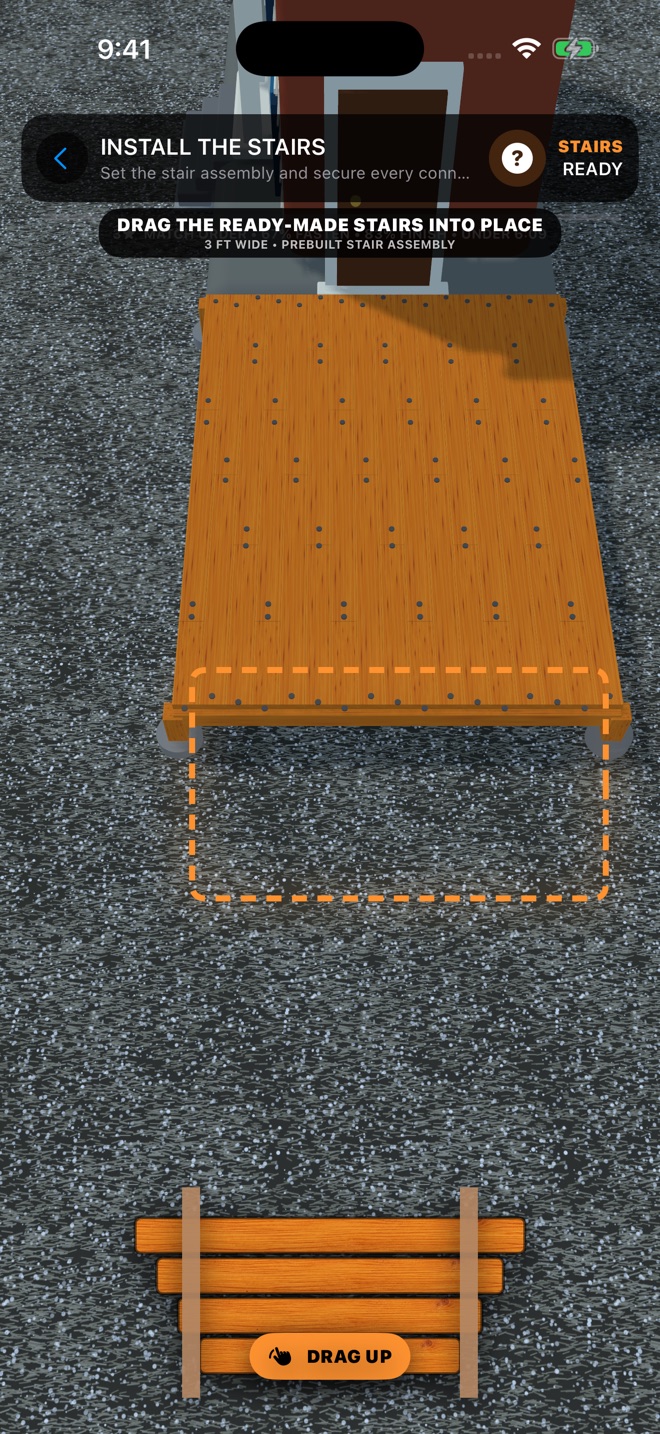 Install the stairs in Plank Zen